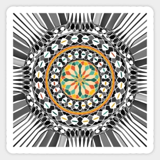 High contrast mandala Sticker